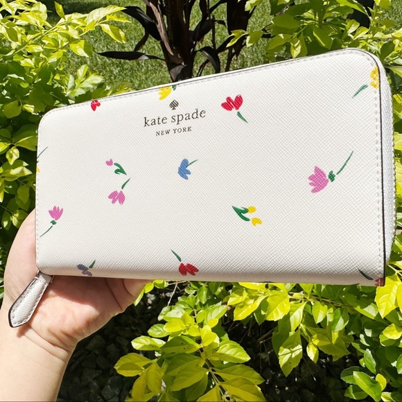 Kate Spade Dana Large Continental Wallet Cream Multi Shoreside Toss Floral - Picture 2 of 4